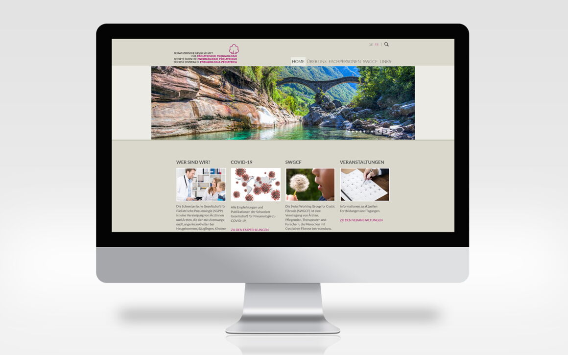 Schweizerische Gesellschaft für Pädiatrische Pneumologie (SGPP), Lausanne: Logo, Website