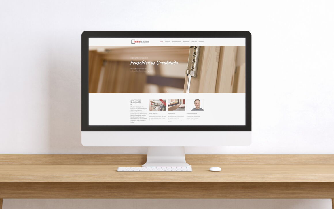 Markus Heinz Fensterbau, Sils im Domleschg: Identity, Logo, Briefschaften, Inserate, Website, Fotos