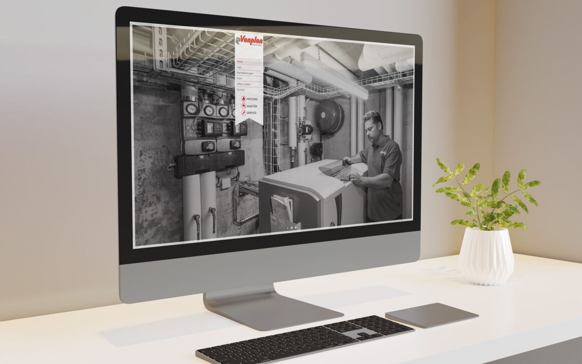 Vonplon Haustechnik, Thusis: Logo, Briefschaft, Website